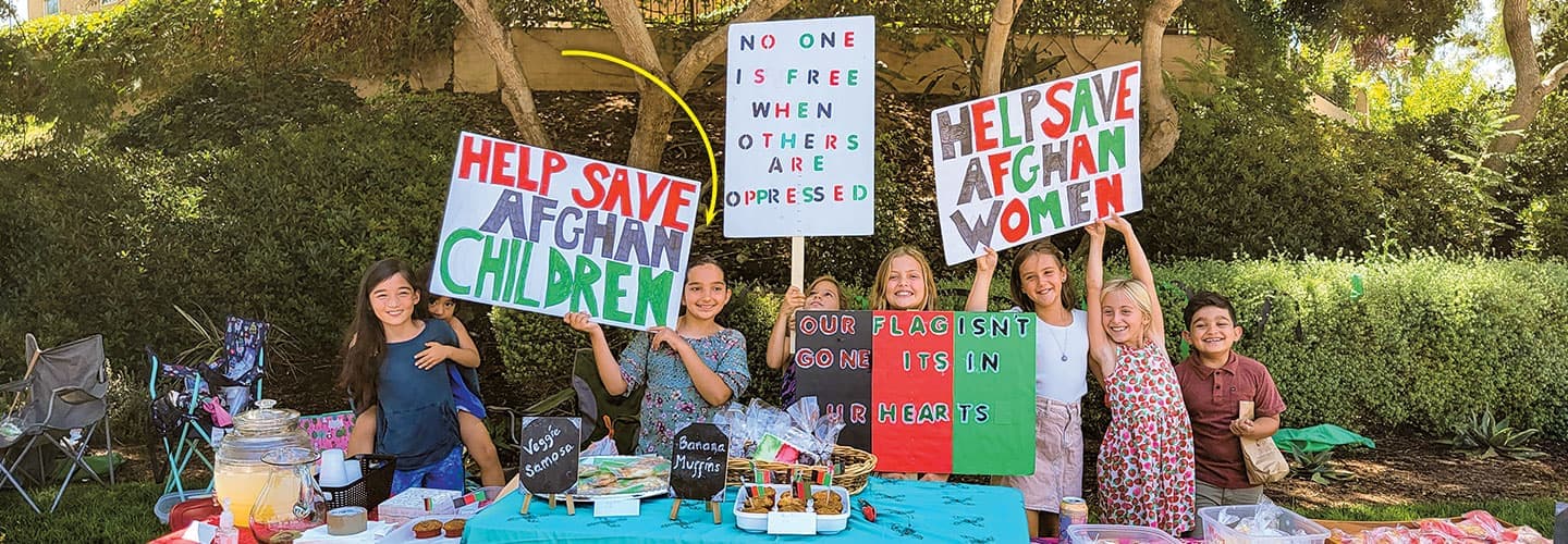 Children protesting