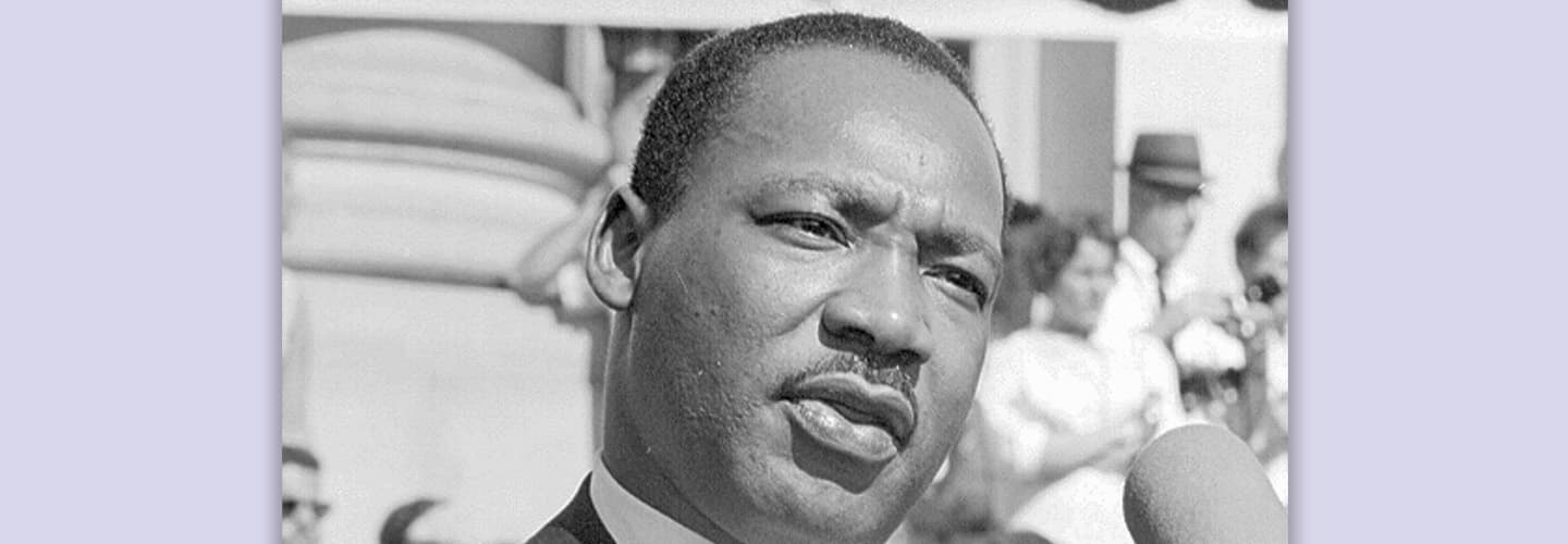 Black & white headshot of Martin Luther King Jr.