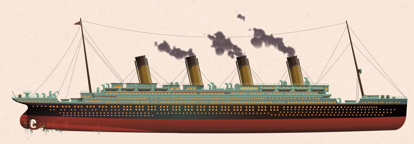 Illustration of the Titanic